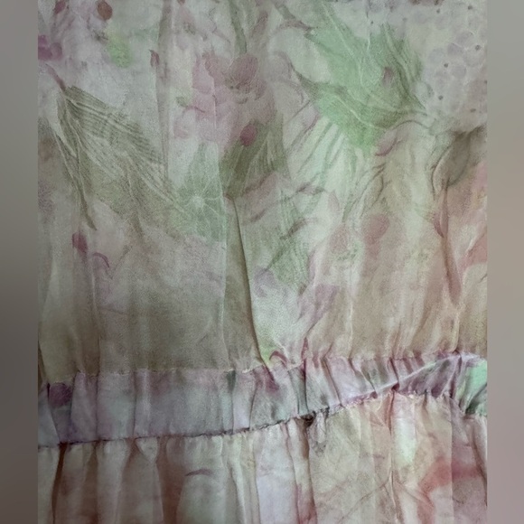 NWT Miss Rosier JUSTINE Dress floral print cinched midi size Small PINK cottage - Picture 11 of 16